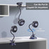 Clip on Fan USB Battery Operated Desk Clip Fan with Emergency Power Bank, Rechargeable Personal Fan, Navy Blue