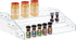 PMMASTO Widen Tiered Spice Rack, Seasoning Organizer, Clear Acrylic Vertical Shelves Can