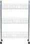 Household Essentials Slim Storage Cart, 3 Shelf Storage Cart with Wheels, Perfect
