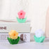 3 Pcs Flower Shaped Scented Candle Set, Pink, White, Yellow, Soy Wax Decor for Table, Cute Gifts for Women
