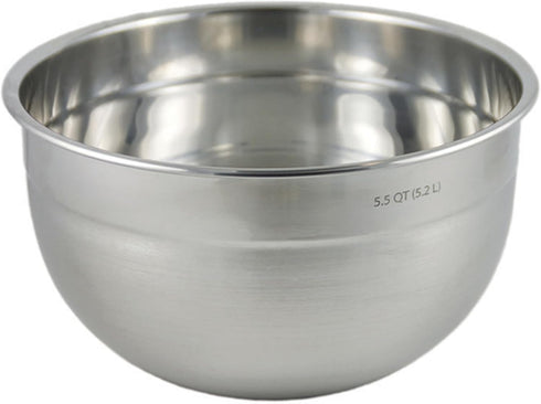 Tovolo Stainless Steel Mixing Bowls, 5.5 Qt, Dishwasher Safe for Kitchen Prep & Cooking