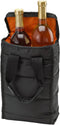 Handy Tote Bag for Laundry and Wine - 2 Bottle Pockets, Thick Padding, Zipper, Easy Carry Handles for Travel