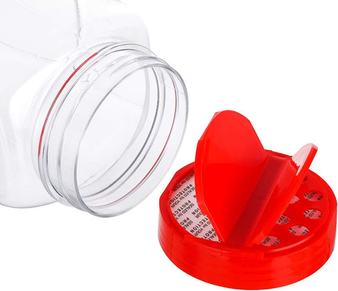 Yopay 8 Pack Large Spice Jar, 32oz Seasoning Shaker, Plastic Container with Red Dual Shake Lid
