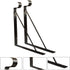 4 Packs Heavy Duty Closet Shelf and Rod Bracket, Eau Black Closet Shelf Bracket with Rod Support for Storage