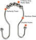 Goowin 12 Pcs Stainless Steel Shower Curtain Hooks, Rust Proof Rings for Smooth Sliding Anti-Drop Double Hooks