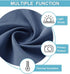 RYB HOME 45 Inch Darkening Privacy Curtains for Kitchen Room, 2 Panels Set, Width 34 x Length 45 Inch, Stone Blue