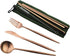 Eco-friendly Matte Finish Flatware Set, 7 Pieces Cutlery Set Knife Fork Spoon 18/10 Stainless Steel Rose Gold for