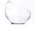 CYS EXCEL Glass Slant Cut Bubble Bowl (H-6" W-7"), Slanted Globe Bowl Terrarium, Round Flower Vase Centerpiece