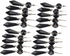 Sun Cling Replacement Chandelier Icicle Crystal Prisms,Pack of 20 (38mm, Black)