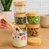 12 Pack 10oz TBWIND Glass Jars with Bamboo Lids, Spoons, Airtight Overnight Oats Containers, Salad & Yogurt Storage