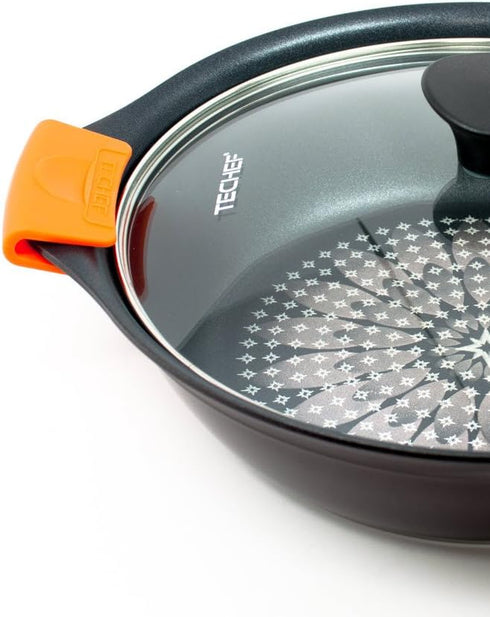 TECHEF - Silicone Pot Holders/Pinch Grips/Oven Mitts - Orange, Set of 2, Made in Korea