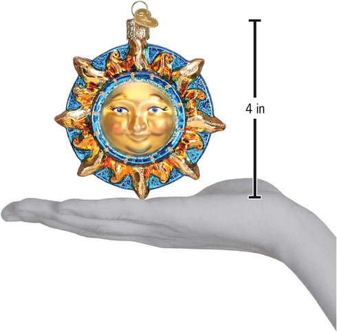 Old World Christmas Ornaments Glass Blown Fanciful Sun, Outer Space Gifts for Christmas Tree, 22034