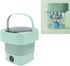 TOPINCN Automatic Portable Foldable Washing Machine, Mini ABS US Plug 100-240V for Travel (Green)