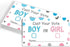 Gender Reveal Party Voting Cards, Baby Shower Game, 50 Cards, Pink and Blue, 3.5 x 2 Inches