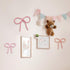 RattanView 3 2 Pcs Boho Bow Wall Decor Pink Bow Decoration Baby Shower Coquette Room Decor Woven Macrame Wall Hanging