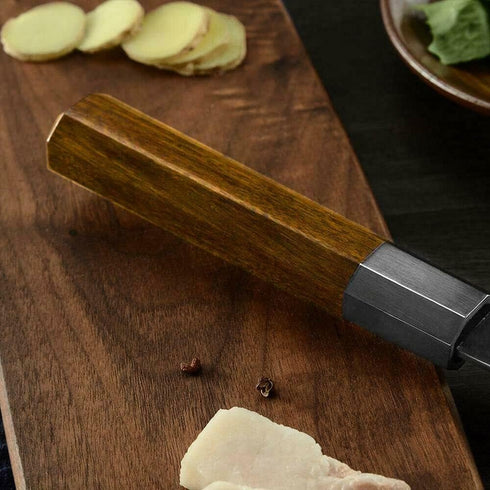 1PC Japanese-style Kitchen Knife Handle, Octagonal Handles Safflower Knives Material