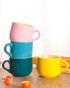 WHJY Simple Ceramic Soup Mugs with Lid, 22 oz Soup Cups with Handle, Microwave Oatmeal Bowl for Milk, Tea, Coffee, Dark