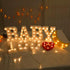GPUSFAK BABY Marquee Light Up Letters - LED Letter Number Light Sign Decoration for Birthday Home Table Decor White