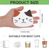 Tyqour 4Pcs Funny Cat Coasters for Drinks, Cute Cat Cup Holder, Silicone Small Coasters for Coffee Table Dinning Room