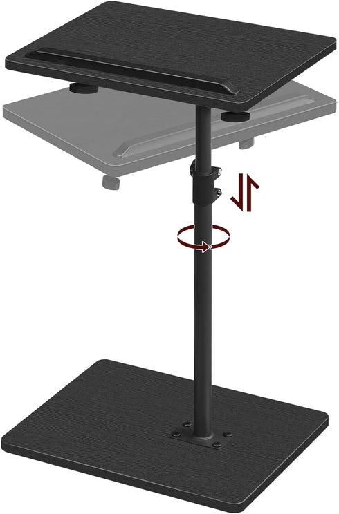 MAHANCRIS TV Tray Table, Height Adjustable TV Trays with 360 Swivel, Space-Saving