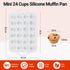 CAKETIME Mini Muffin Pan, 2 Pack of 24 Cups Nonstick Mini Cupcake Pans with Handle for Baking Mini Treats
