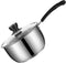 Stainless Steel Saucepan, 1.3 Quart Long Handle Milk Pot with Lid for Cooking, Boiling Milk, Soup (18cm)
