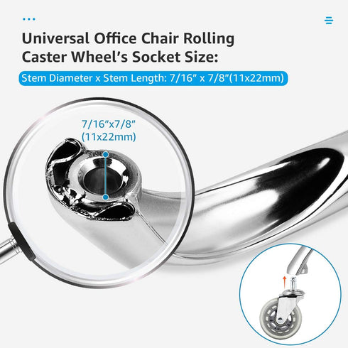 Mastery Mart 28 Inch Heavy Duty Office Chair Base Replacement, 2500 Lbs Metal Leg, Reinforced for Swivel Gaming Chair