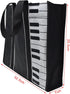 Piano Keys Music Tote Bag, Waterproof Oxford Cloth Handbag with 5mm Sponge, Shopping Bag with Magnetic Snaps