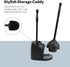 Casabella Bowl Brush & Plunger Combo - Heavy-Duty Toilet Plunger and Cleaning Brush, Ergonomic Handles, Durable Bowl