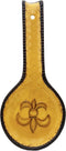 ACK Tuscany Colorful Hand Painted Fleur De Lis Yellow Spoon Rest - Cooking Spoon Holder for Kitchen Counter