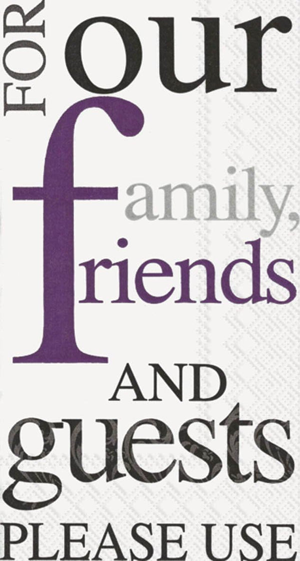 Ideal Home Range 48 Count 3-Ply Paper Guest Towel Dinner Buffet Napkins, Purple