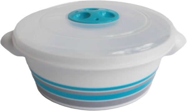 Tredoni 1L Microwave Pot Tub - Ventilation Lid - Heating & Cooking Steamer Pot