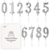 Beanlieve 10-Pieces Numeral Birthday Candles - Cake Numeral Candles Number 0-9 Glitter Cake Topper Decoration