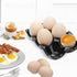Flexzion Ceramic Egg Holder for Fridge, 6 Cups Egg Tray, Decorative Serving Dish for Kitchen Storage