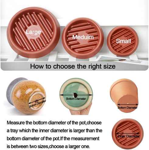 Kirmoo 6 Pack,Small 2inch 2.5inch 3inch 4inch 2~2.5 Inch Plant Saucers Flower Pot Drip Trays Plastic Plant Trays