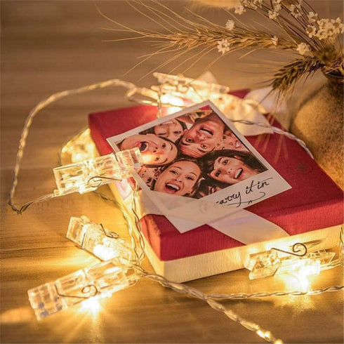 Dopheuor Photo Clip String Lights LED Fairy Clip String Lights for Hanging Photo Pictures, Battery Operated for Gifts
