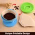 Abnaok Set of 2 Collapsible Pour Over Coffee Dripper, Silicone Reusable Cone Filter Holder with 40Pcs Paper Filters for