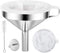 Kitchen Funnel for Filling Bottles, 304 Stainless Steel Food Funnels with Strainer and 200 Mesh Filter Set