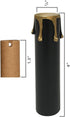 4 Inch Set 6 Royal Designs Candle Drip Sleeves Chandelier Socket Covers with Paper Insulation, Black Gold