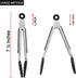 Small Serving Tongs with Silicone Tips, 7 Inch Mini Stainless Steel Food Tongs, Set of 3 (Black)