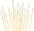 BambooMN 7.1" Decorative White Heart Bamboo Cocktail Picks, 100 Pieces for Events, Holidays, Parties