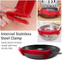 YEVIOR Clip-On Strainer for Pots and Pans, Hands-Free Silicone Food Strainer for Spaghetti, Fits All Bowls and Pots