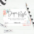 Canopy Street Pastel Watercolor Floral Diaper Raffle Tickets / 50 Baby Shower Drawing Cards / 2" x 3.5" Gender Reveal