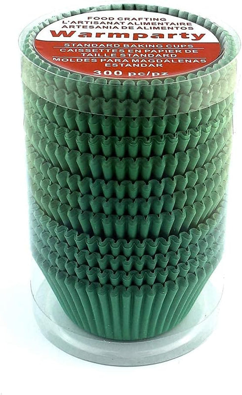 Baking Cups Cupcake Liners, Standard Sized, 300 Count, Green