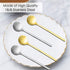 Pack of 8 Gold & Silver Plated Stainless Steel Espresso Spoons, Mini Teaspoons Set for Coffee, Dessert, and Soup