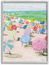 Stupell Industries Pastel Umbrella Beach Watercolor Landscape, Wall Art by Stellar Design Studio 11x14