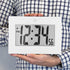 MARATHON Large Digital Wall Clock, White, 8” Display, Easy to Read