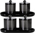 SheeChung Black Acrylic Vanity Tray, 2 Pack Bathroom Storage Organizer Tray for Countertop, Cabinet, or Closet