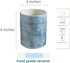 Stoneware Coffee Spoon Holder Jar, Upright Teaspoon Holder for Coffee Stirrers, Small Utensil Holder (Sea Blue)