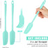Patelai Long Handle Silicone Jar Spatula, 2 Pieces Non-Stick Rubber Scraper for Cooking and Baking